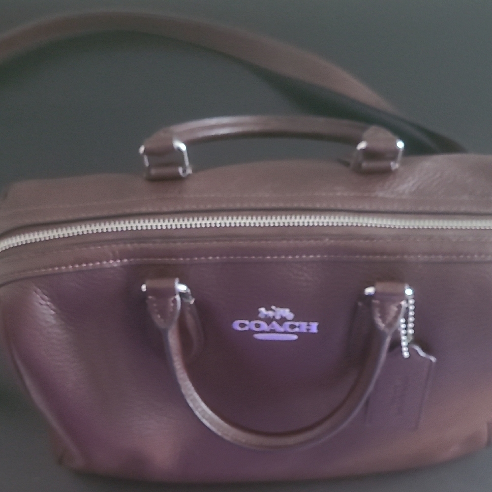 Coach Pebbled Leather Rowen Large Satchel in Maple 12Wx8H, No Dust Cover - Picture 2 of 13